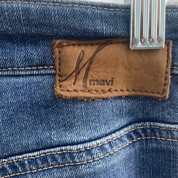Mavi Elliot High Rise Two Tone Denim Wide Crop Jeans Size 25 - Picture 11 of 14